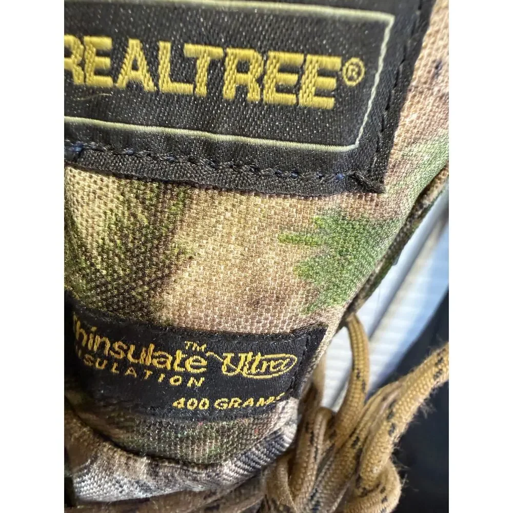 RealTree 3M Thinsulate Waterproof Ultra 400 Grams Hunting Boots Size 8.5